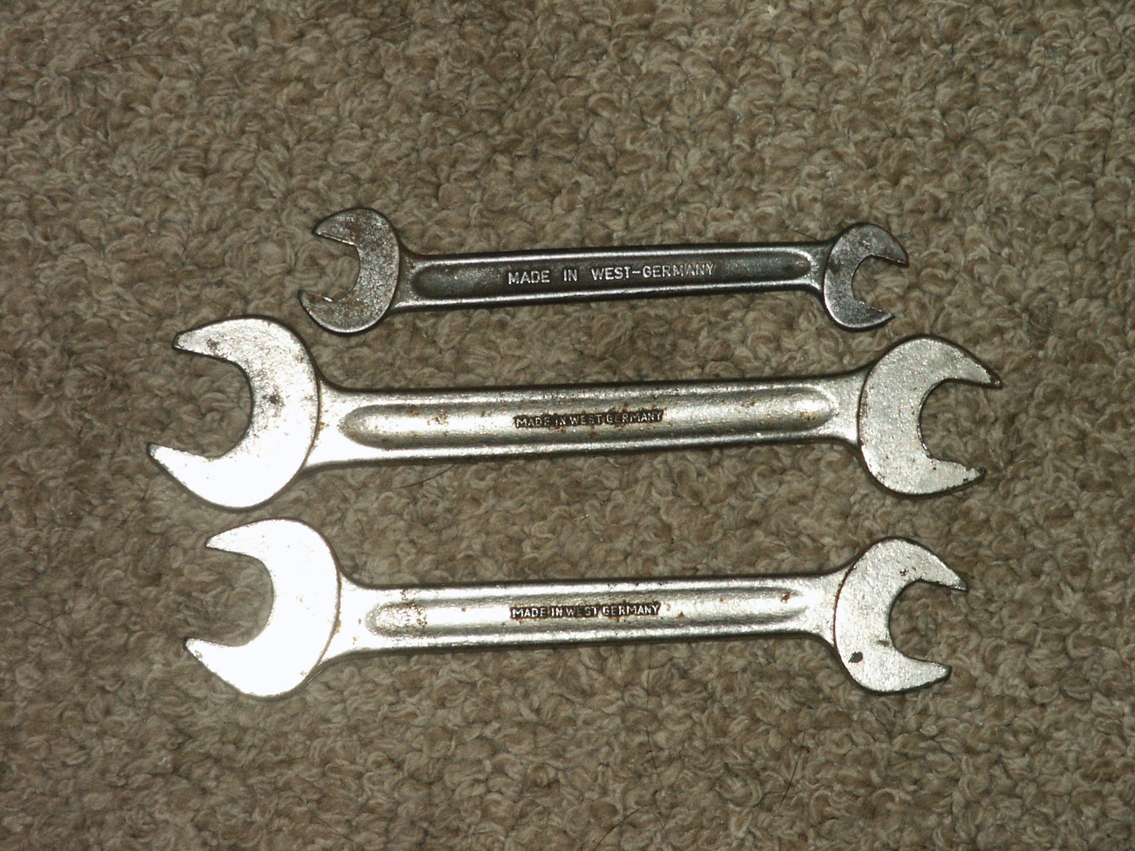 3 Vintage Made West Germany Wrenches 3/8″ x 7/16″ 3/4″ x 5/8″ 11/16″ x 19/32″