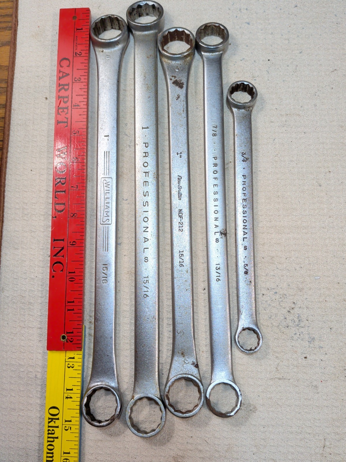 Vintage PROTO Professional Williams New Britain BOX END WRENCH SET OF 5, 1145