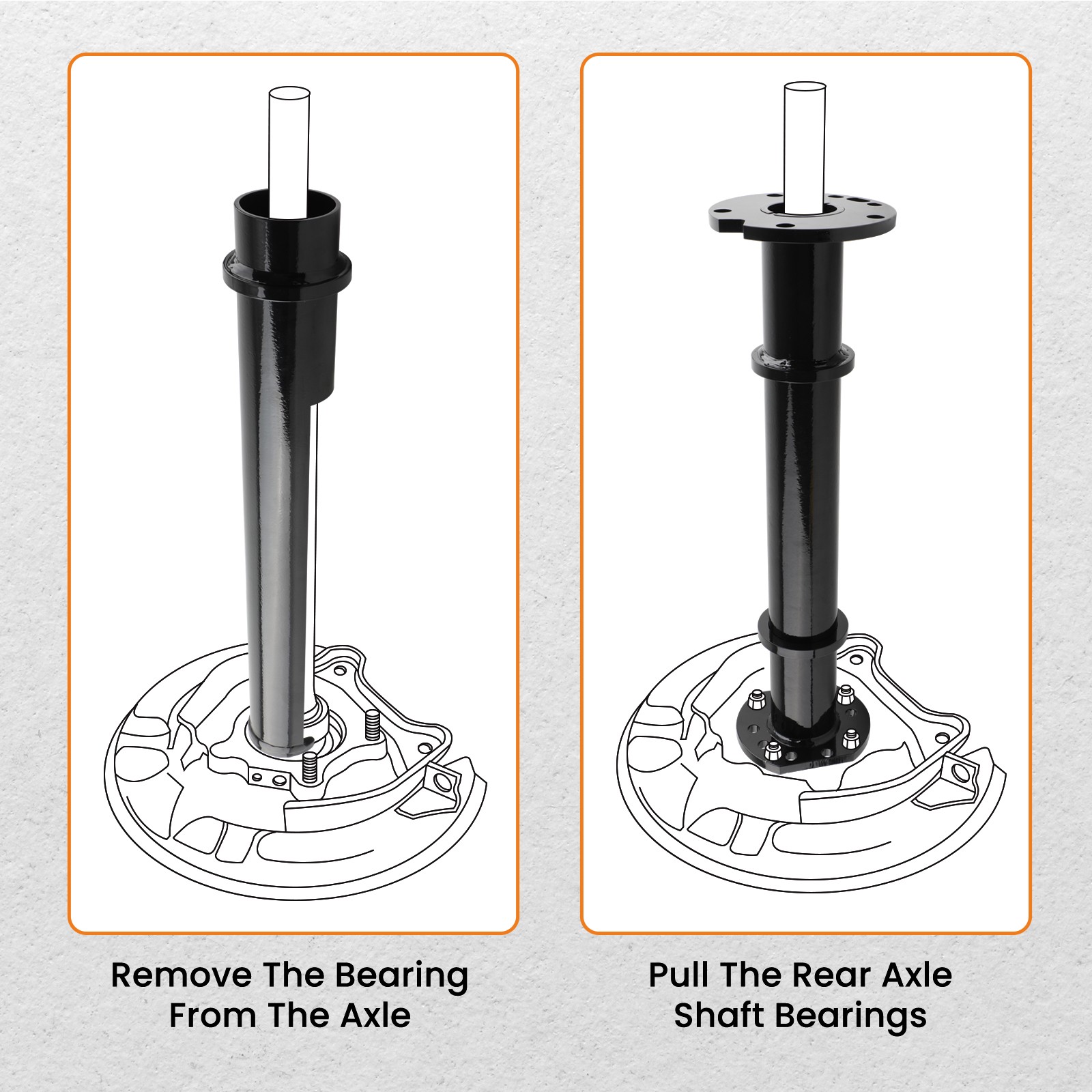 2x Rear Axle Bearing Removal Puller Tools for Toyota Truck 09521-25011 1984-2018