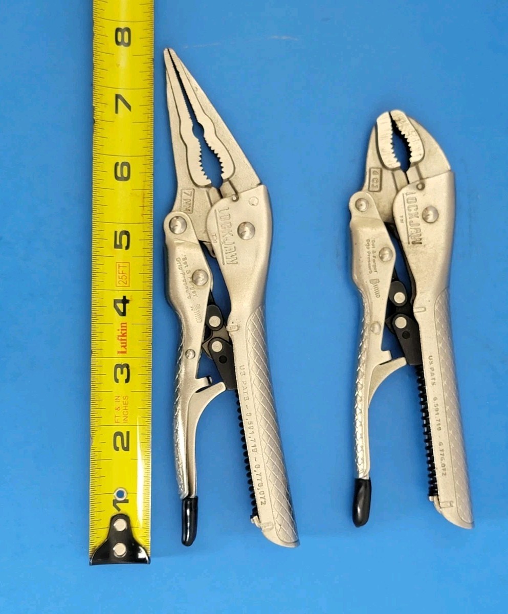 Set Of Vice Grip LockJaw Self-Adjusting Locking Pliers & Needle Pliers – 7NN-6CS
