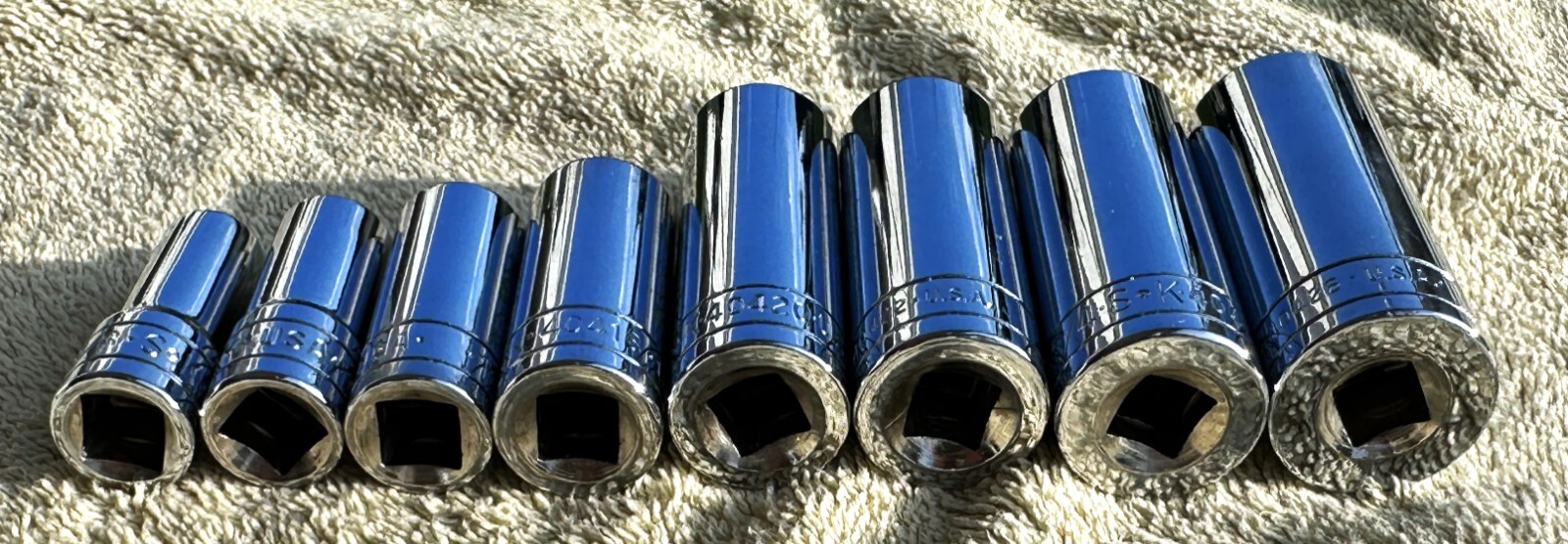 S-K PROFESSIONAL TOOLS 8 PC 3/8 INCH DRIVE SAE SOCKET SET NO. 4408