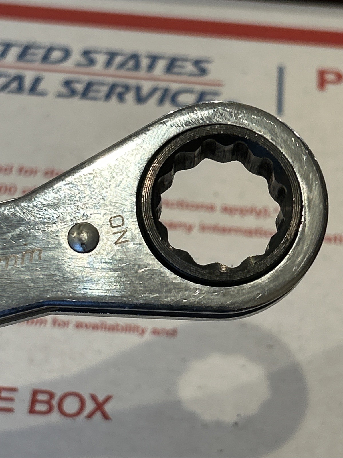 Snap On RBM1719C 17mm 19mm Ratcheting Double Box End Wrench
