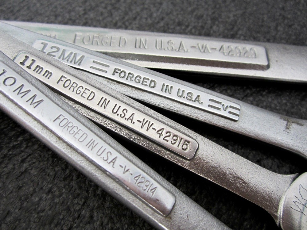 Vintage Craftsman 12pc Metric Combination Wrench Set 10 to 22 Made in USA