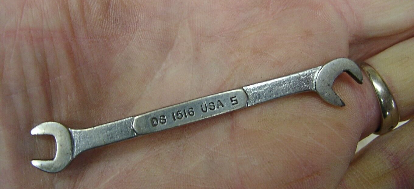 Vntg Snap-On DS 1516 USA 15/64″ X 1/4″ X 3-5/16″ Open End Wrench,1965 Date Code