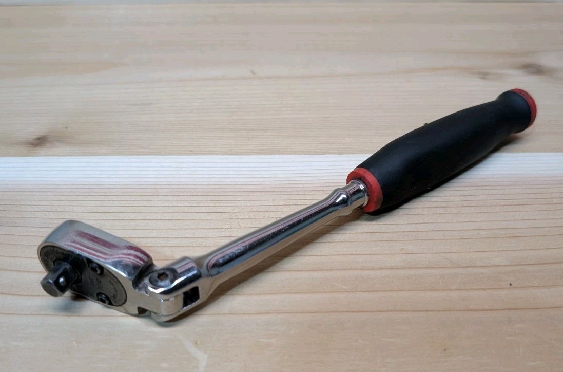 Snap-on 1/4″ Flex Head Ratchet THLF72 Soft Grip Dual 80 72-Tooth Black USA Made
