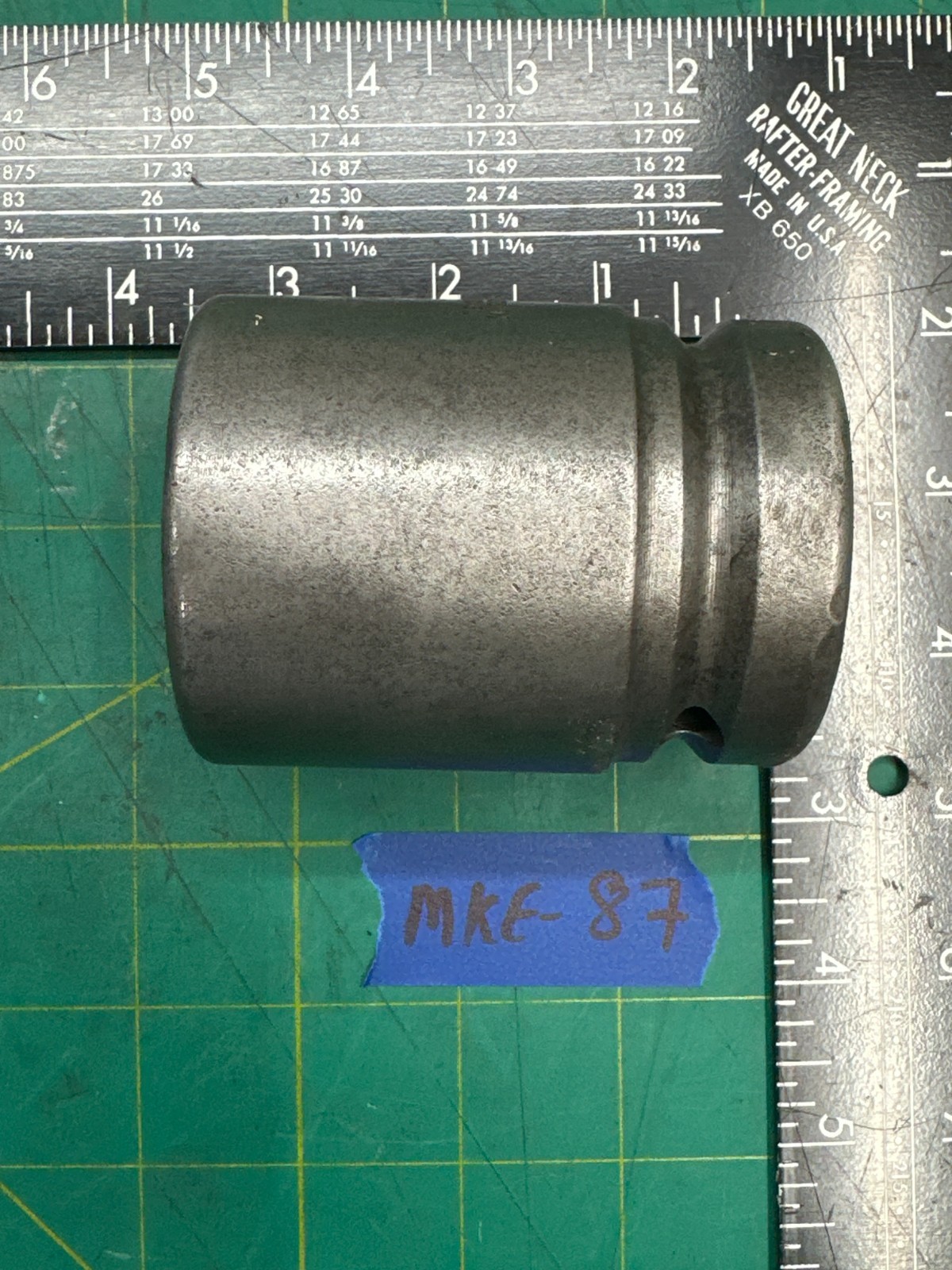 Vintage Ozat 9524M38 1-1/2″ 38 Hex Spline Impact Socket 6-Point, Made In Israel
