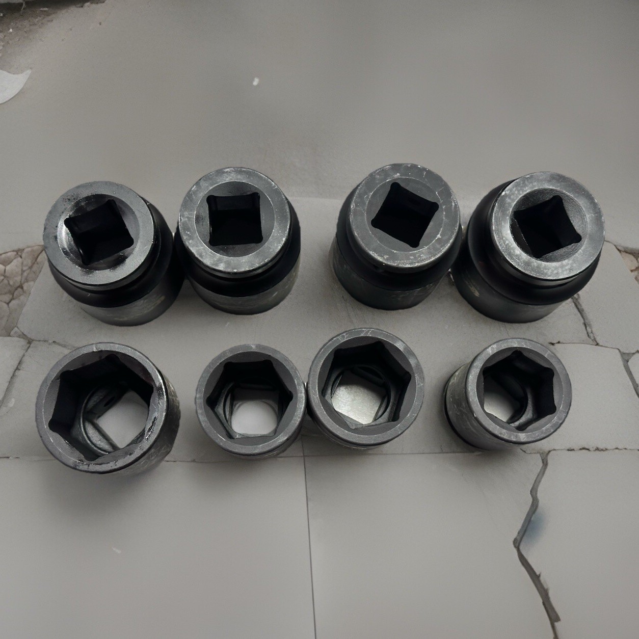 HD 8pcs 3/4” Drive 6-Point SAE Shallow Impact Socket SET Cr-MO 1” To 1-1/2”