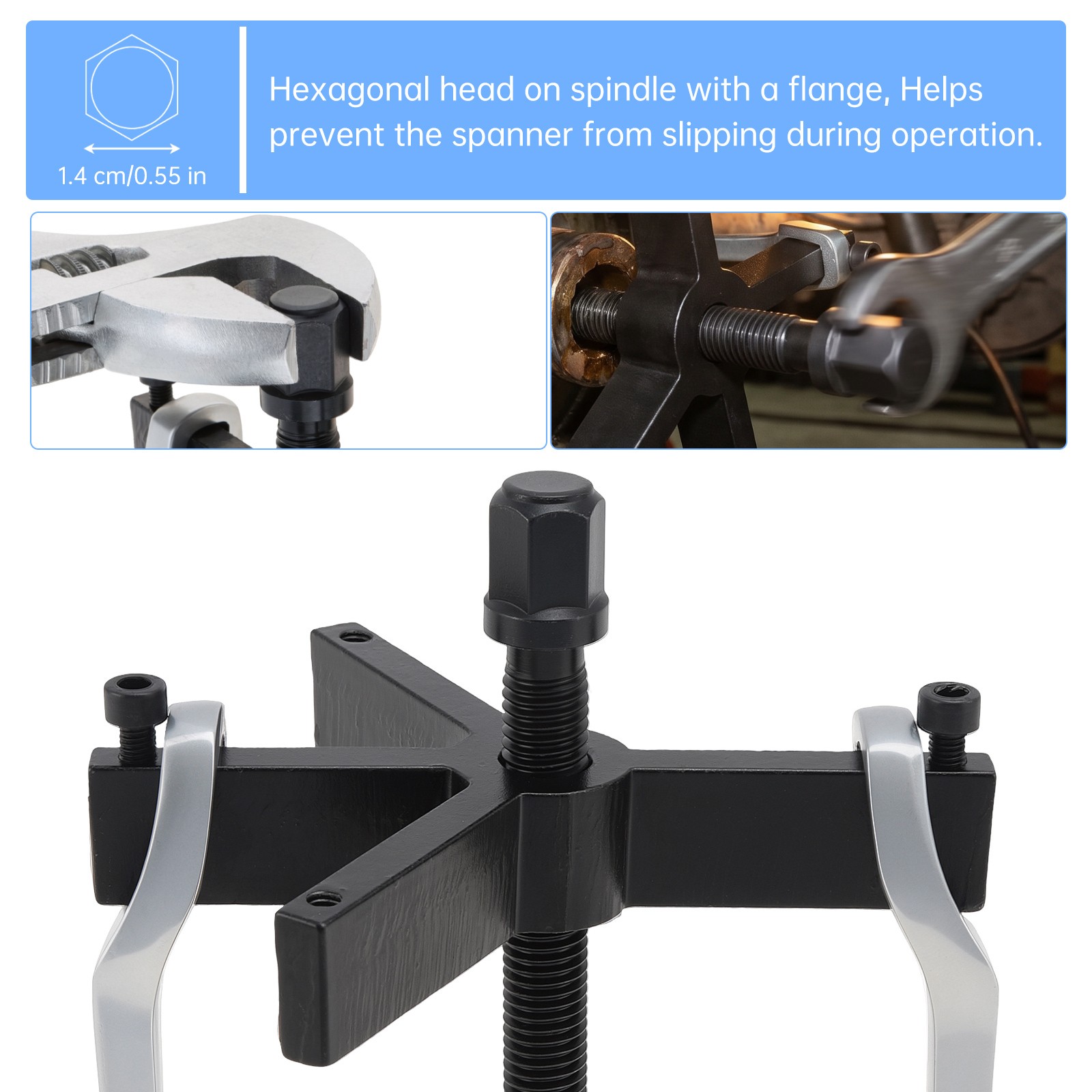 4 Inch Adjustable 3-Claw Bearing Puller for Flywheel Pulley/Gear Bearing Removal