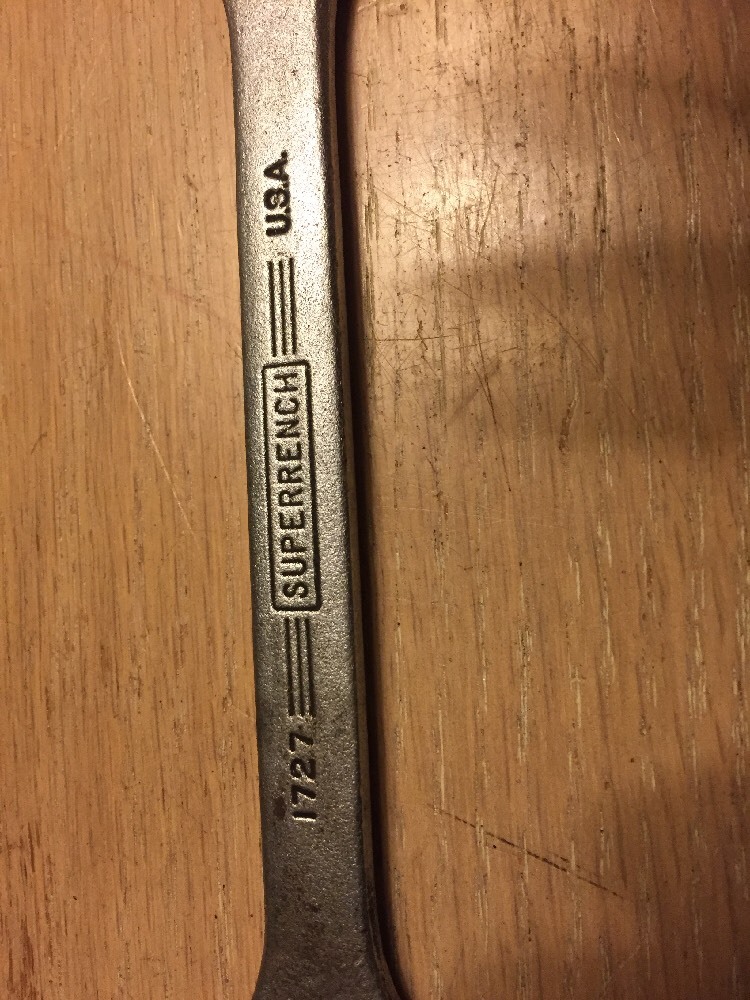 Williams Superrench Tool USA Vintage Open End 5/8-9/16 Wrench 7″Long Free Ship