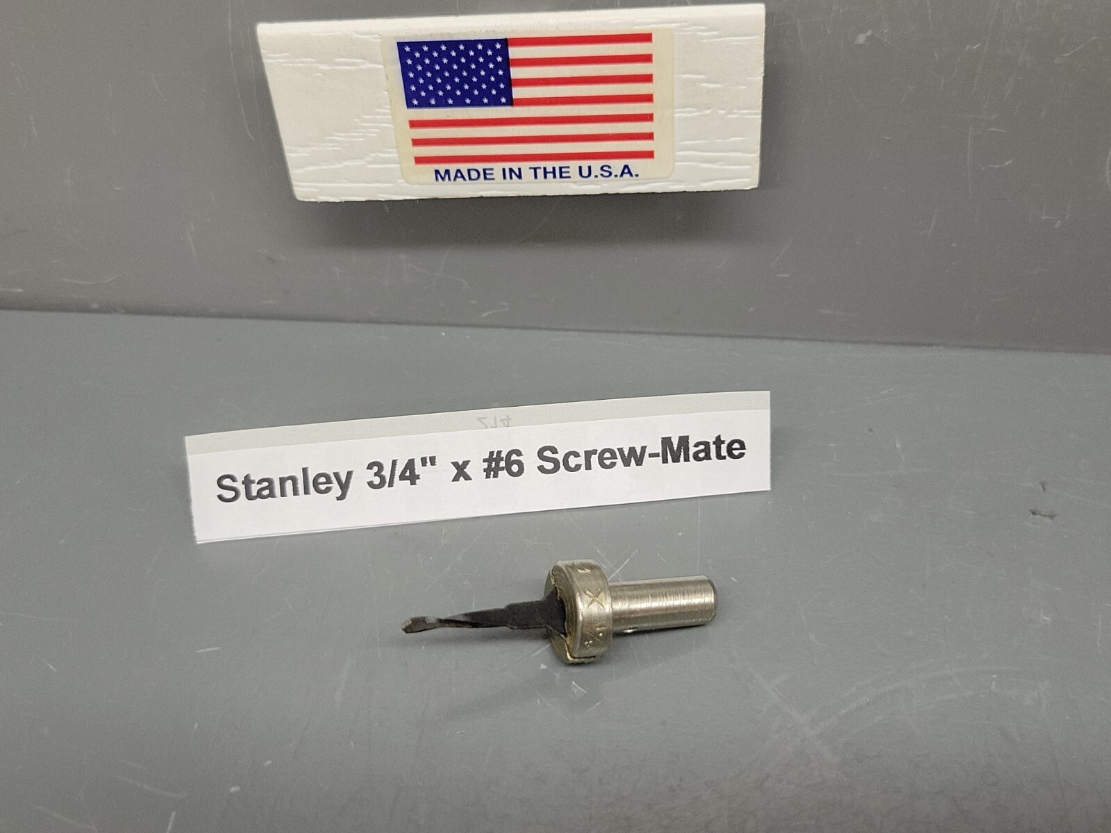 Stanley Screw-Mate Drill Countersink 1525 Drill 3/4″ x # 6 NOS USA