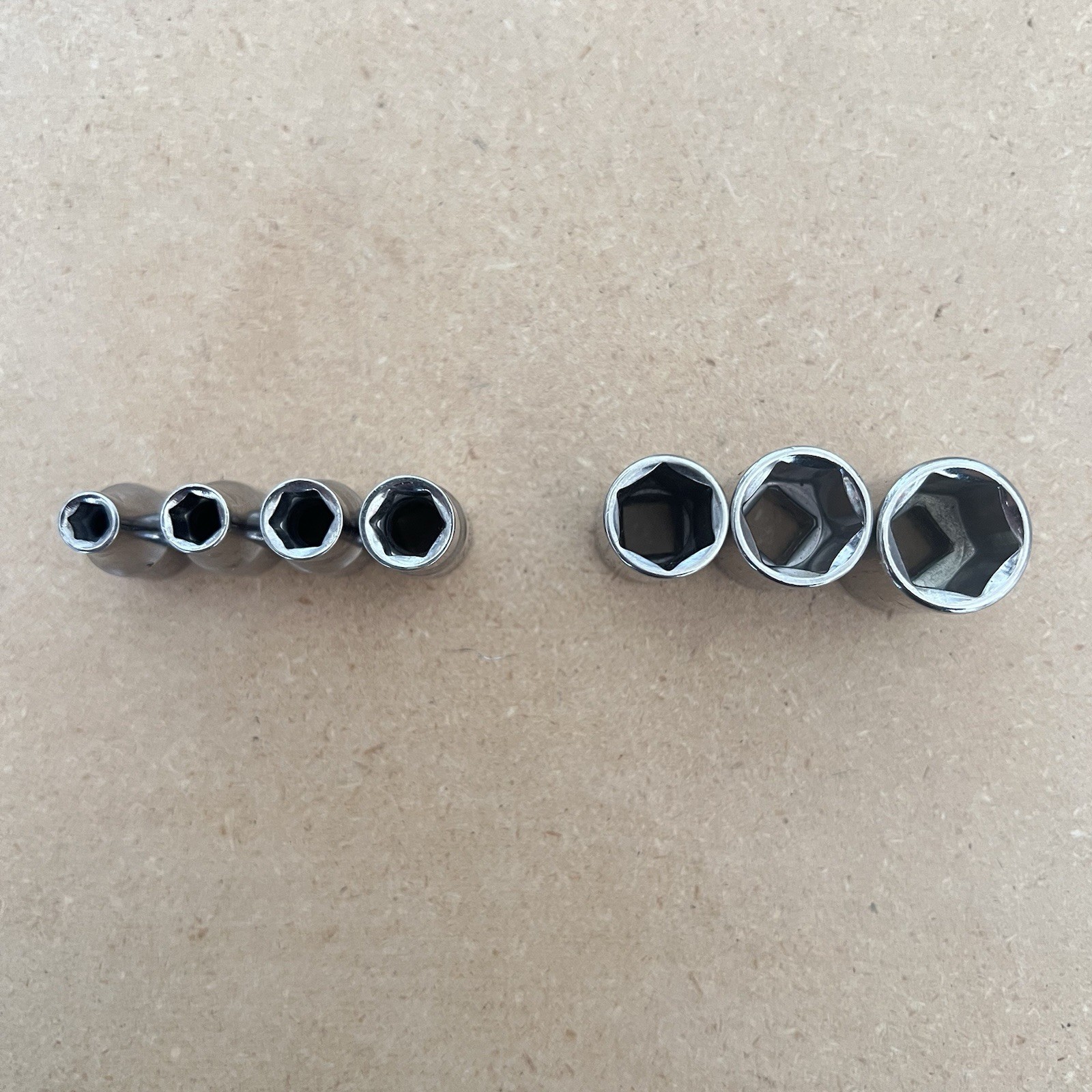 Craftsman 1/4″ Drive Metric Sockets 4mm-7mm & 10mm-12mm 6 Pt 7 Pc G USA NICE!
