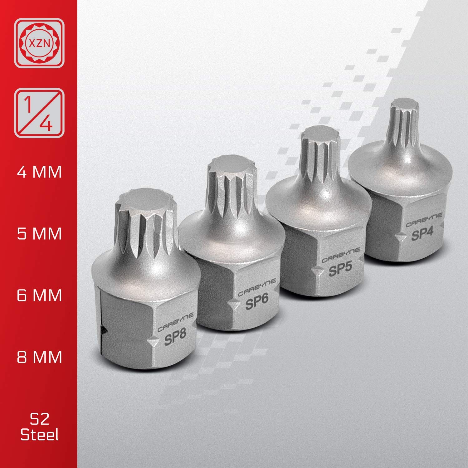 Super Short Low Profile Xzn Triple Square Bit Socket Set 8 Piece | 4mm To 16mm I