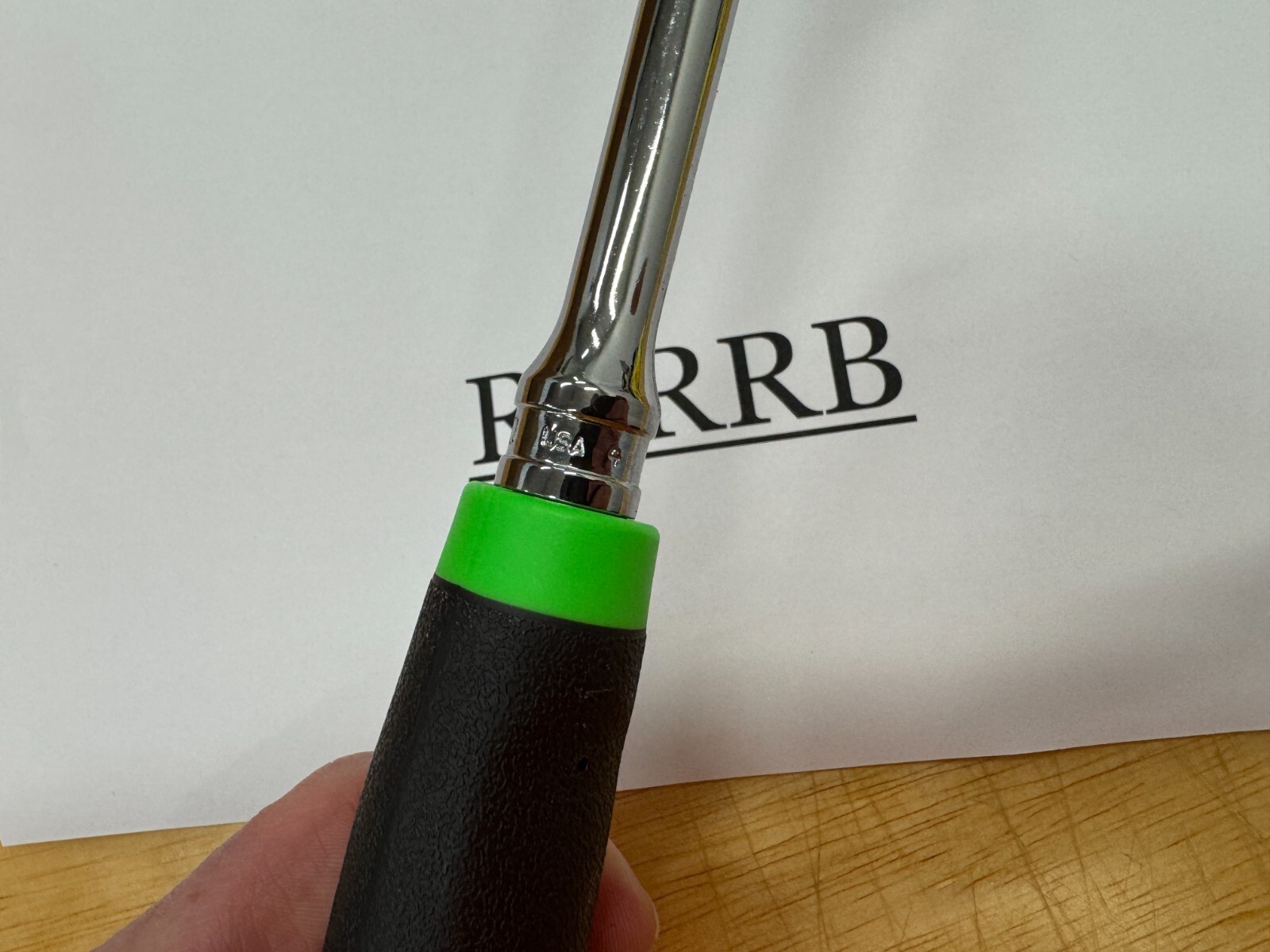 Snap-on Tools USA NEW 3/8″ Drive 100 Tooth GREEN HARD Grip Long Ratchet FHLD100G