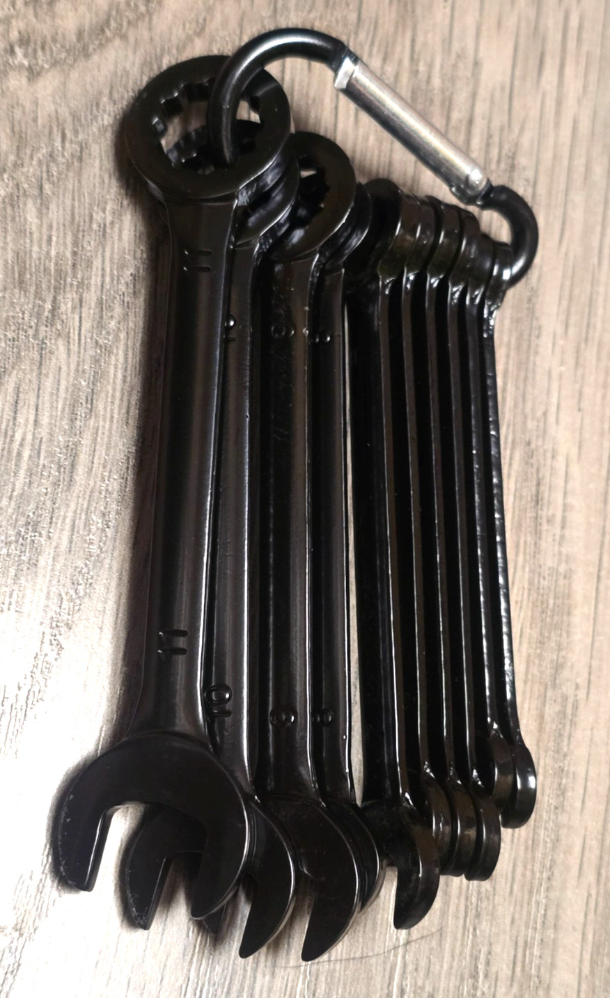 10pc Metric Midget / Mini Black Combination Wrench Set 4mm to 11mm
