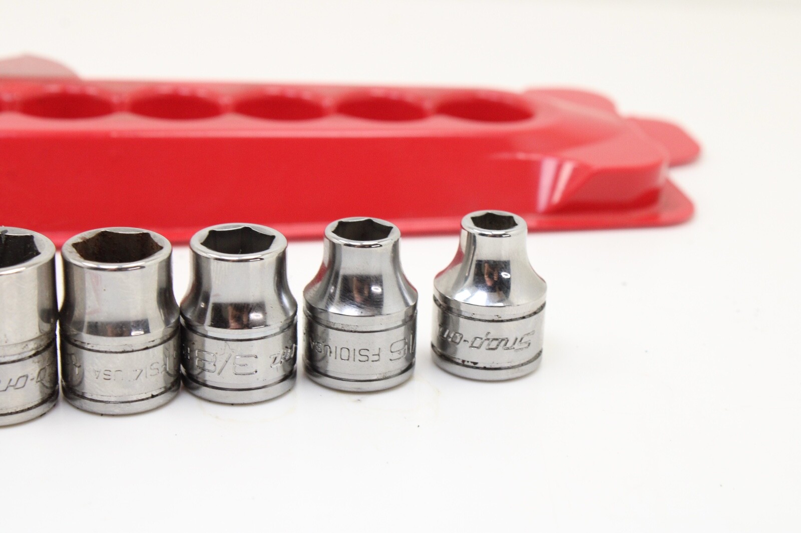Snap On FS081-FS281 1/4″-78″ 3/8″ Drive 6 Point 11 Piece Shallow Sockets Set USA