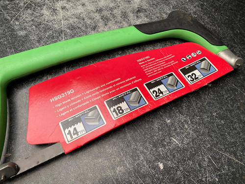 Snap On Bi-Metal 24TPI Saw Hacksaw 12″x24 High Speed Steel – HSG319 / HSG319G