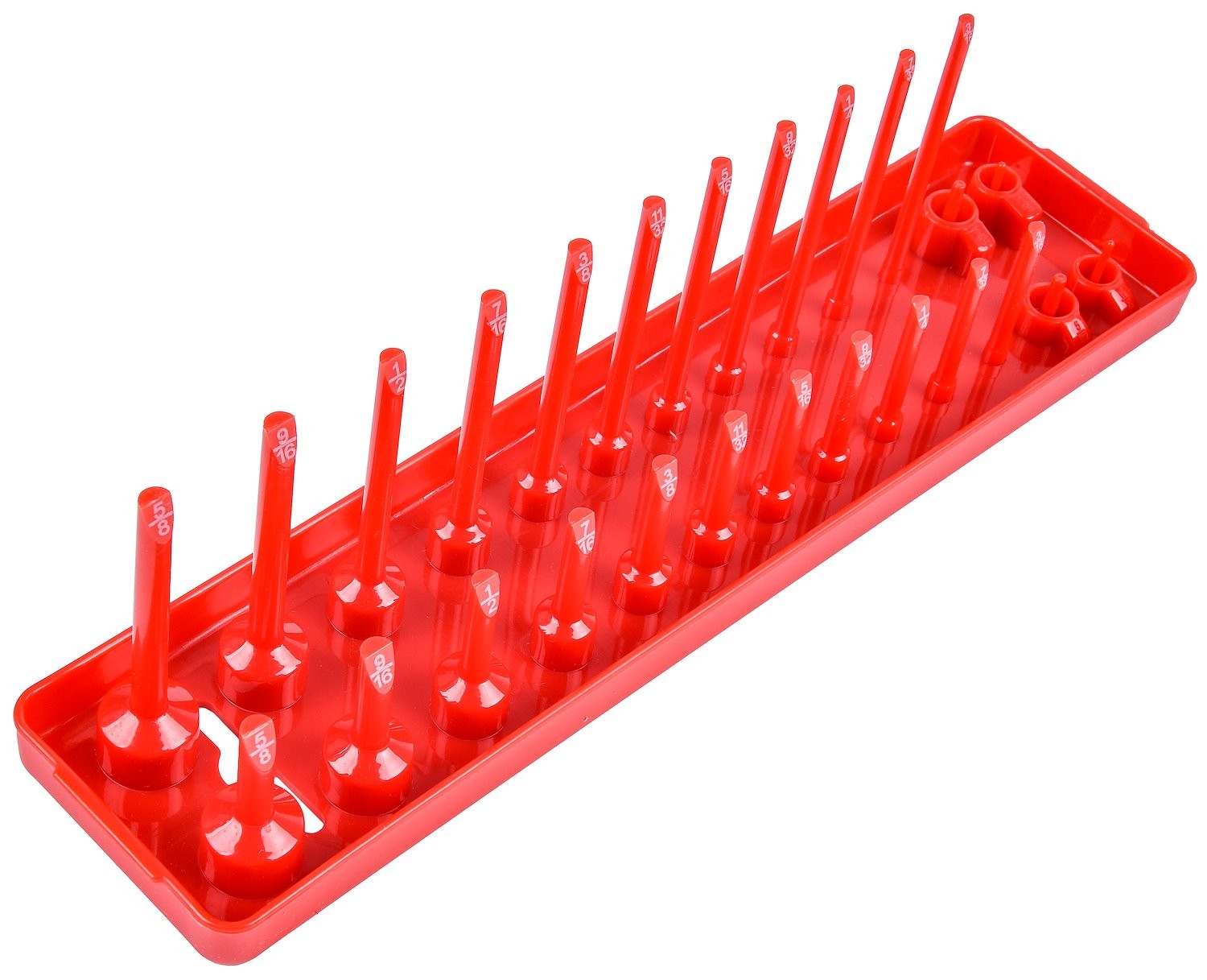 JEGS 85076 Socket Organizer 1/4 in. Drive SAE Sizing 1/8 in. – 5/8 in. Fitment H