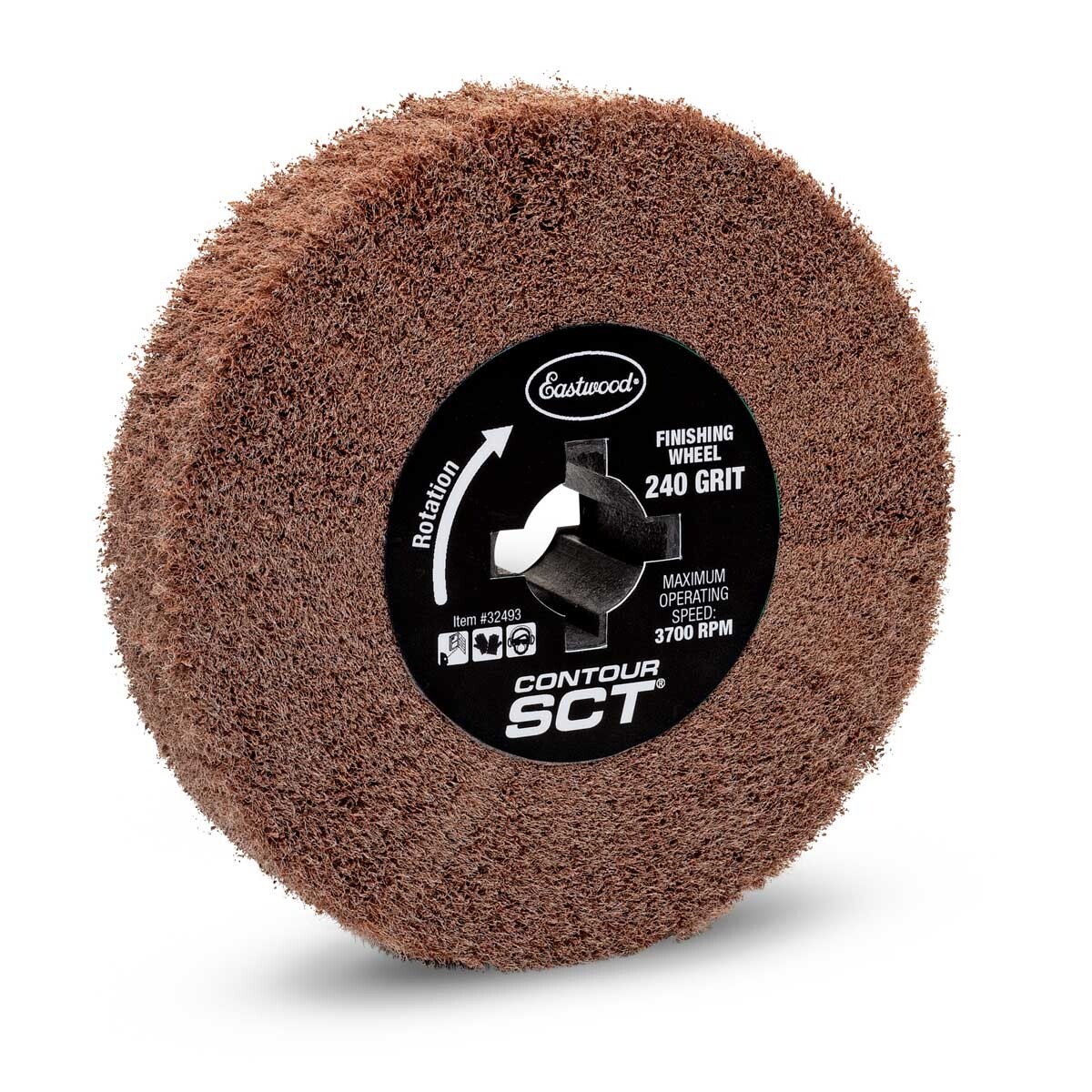 Eastwood Contour SCT Narrow Automotive Hand Part Tool Finishing Wheel 240 Grit