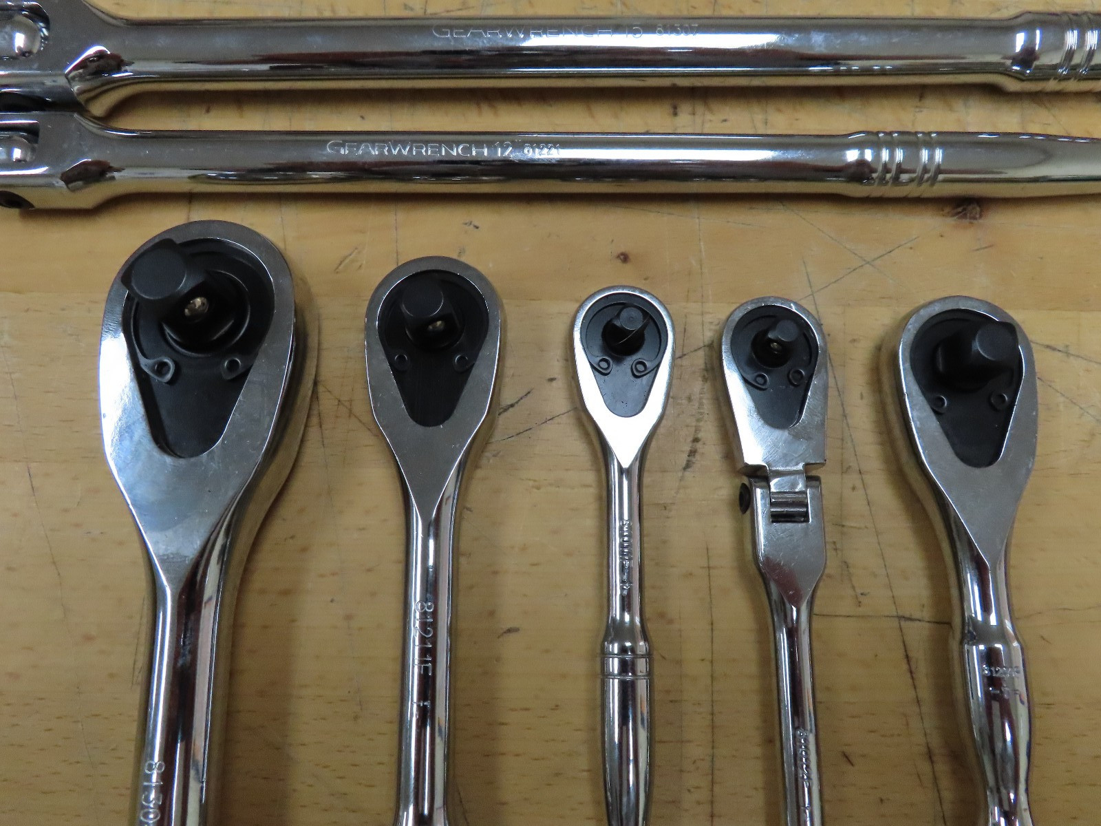 GearWrench 7-Pc, Ratchet and Breaker Bar Set (Teardrop, Flex-Head, Stubby)