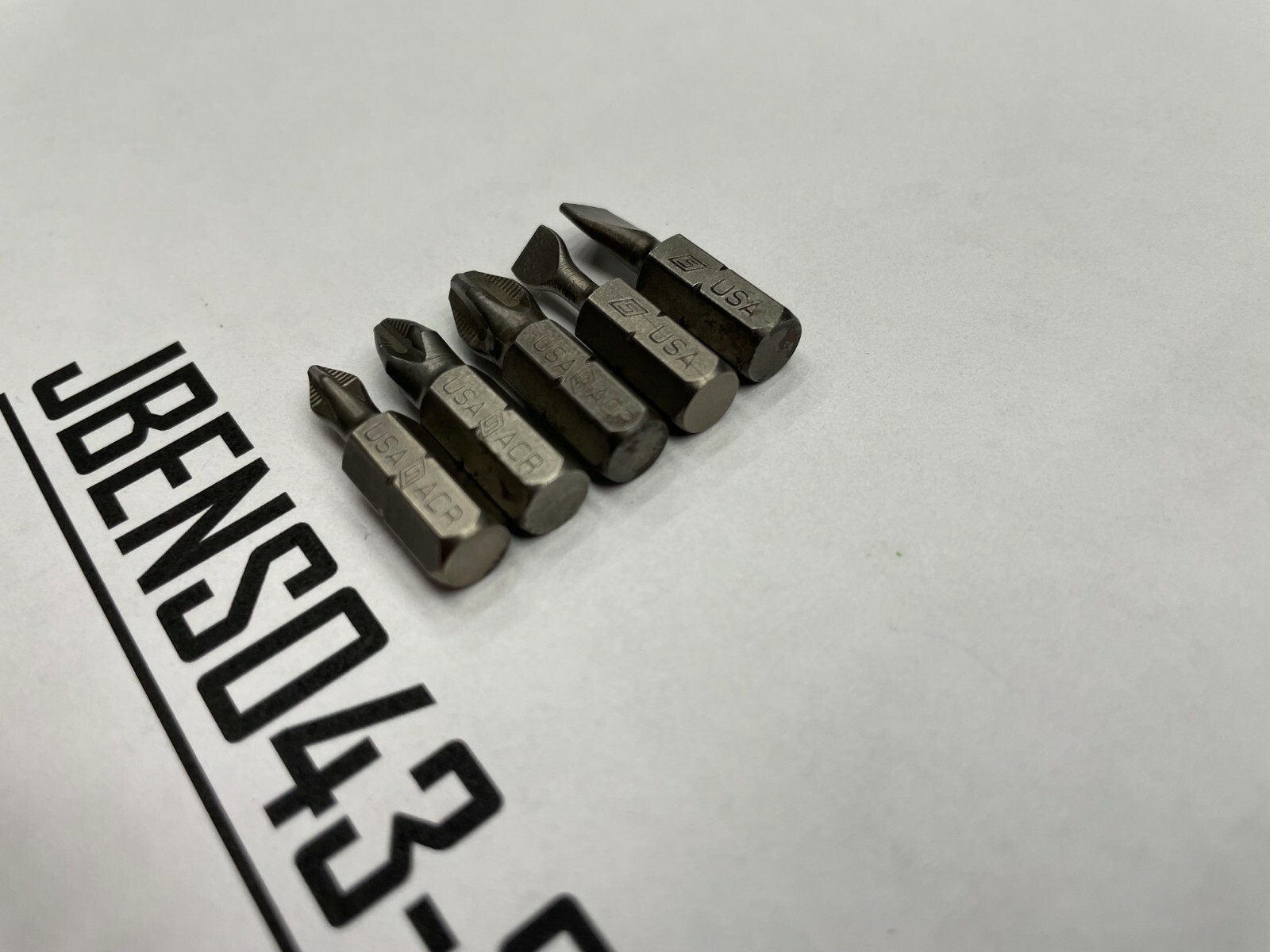 Snap-on Tools USA NEW 5 Piece 1/4″ Hex Drive Phillips & Flat Head Bit Lot Set