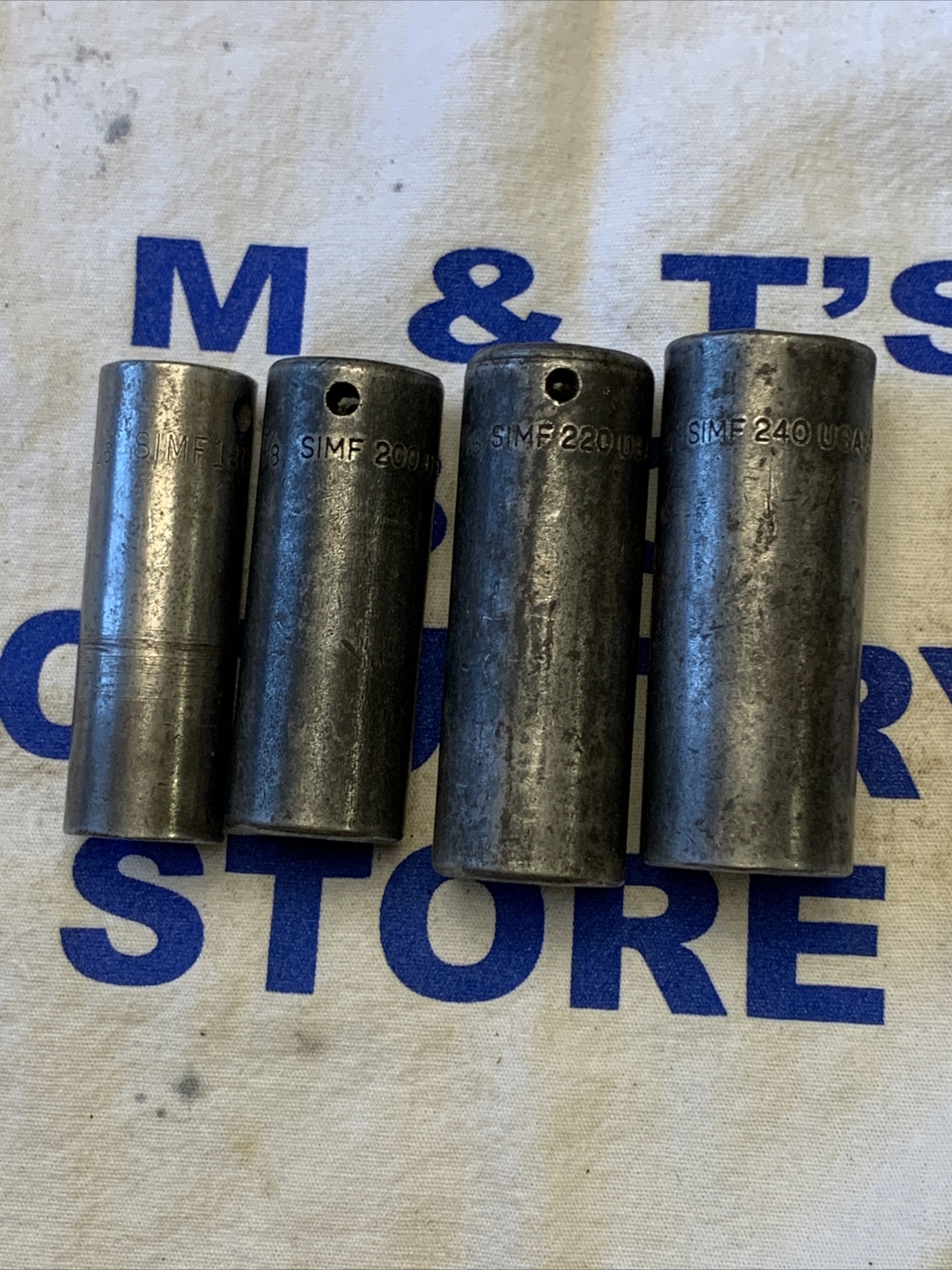 Snap-on Tools 3/8″ Drive 6pt 4pc Deep SAE Socket Set SIMF180, 200, 220, 240