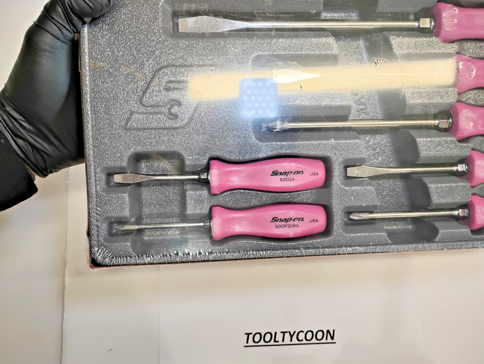 Snap-on Tools USA NEW NOS 7PC PEARL PINK Hard Handle Screwdriver Set SDDX70APP