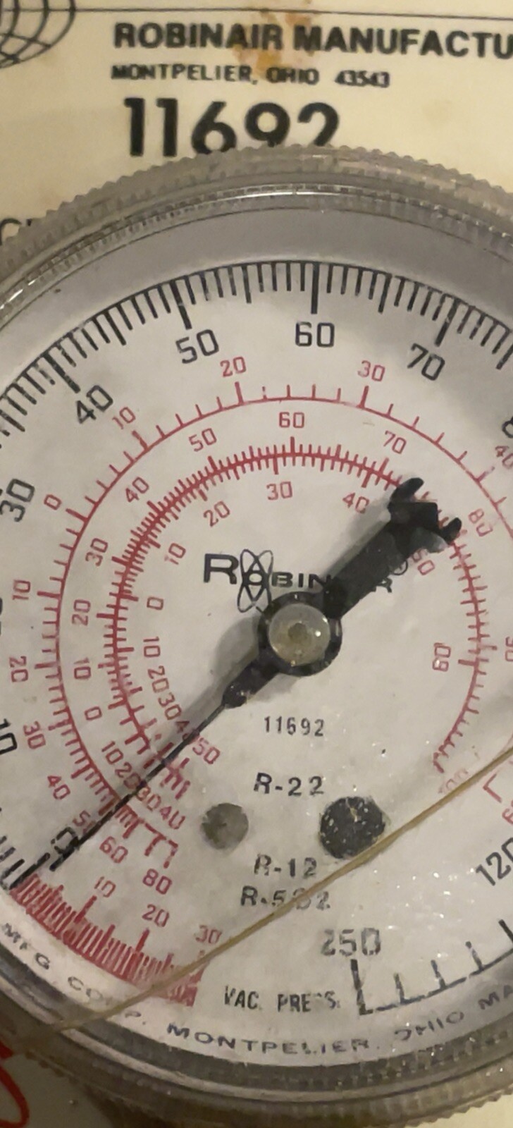 Kent-Moore Robinair Manufacturing 11692 EDP 42532 Replacement Compound Gauge 2.5