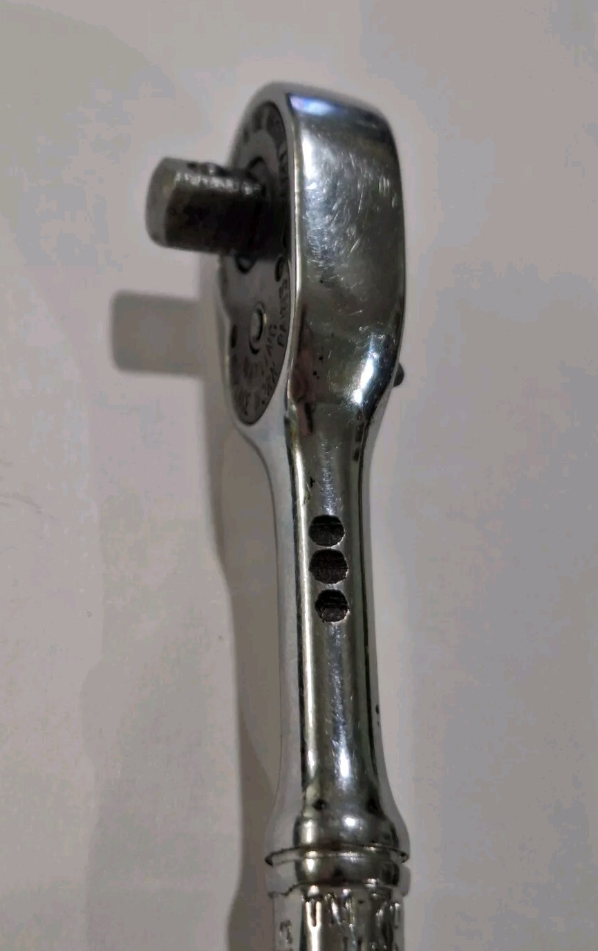 Vintage Snap-on 1/4″ Drive Ratchet TM70B Chrome Made in USA Underline Logo