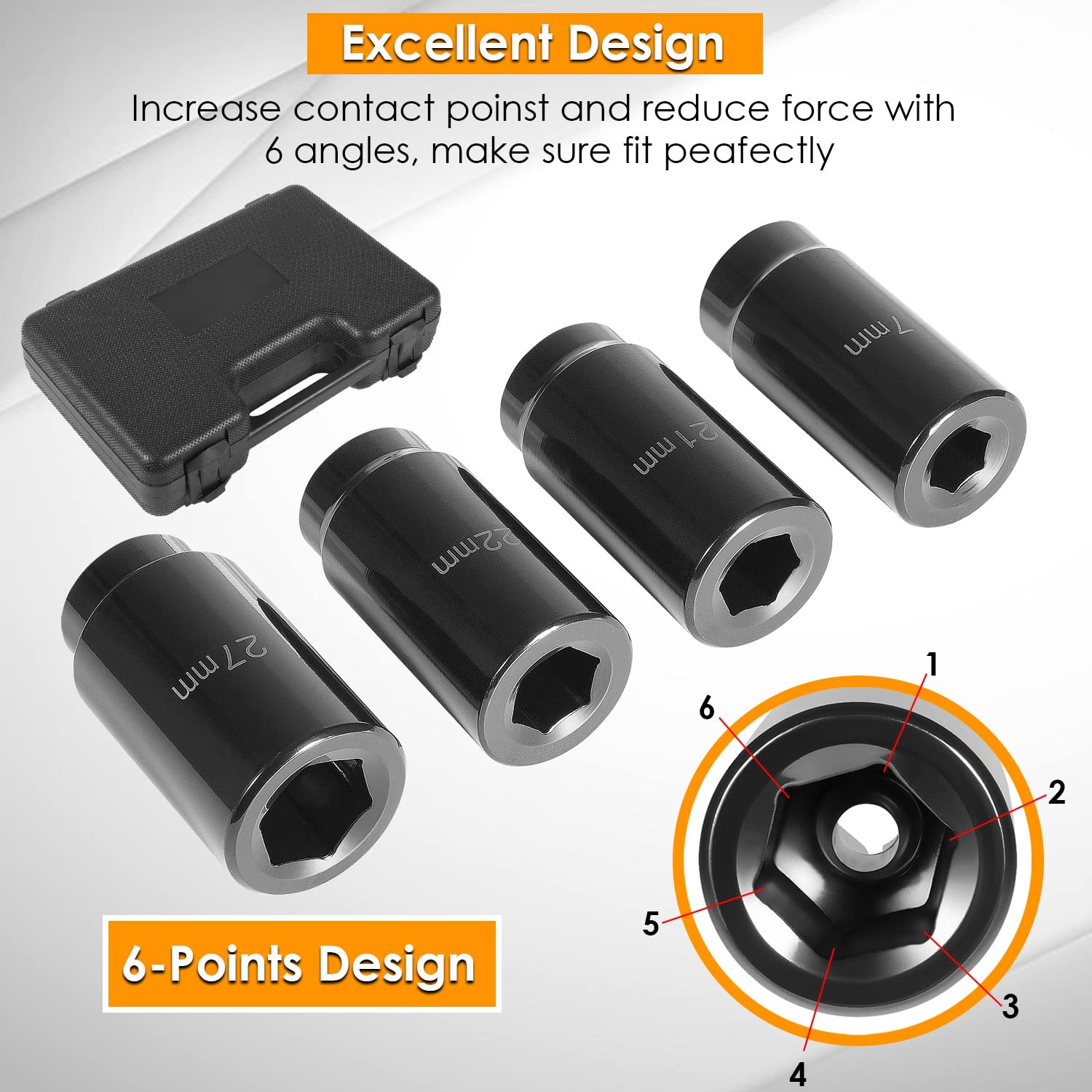 For Honda Engines Upgraded Harmonic Balancer Socket Tool Kit 17mm 21mm 22mm 27mm