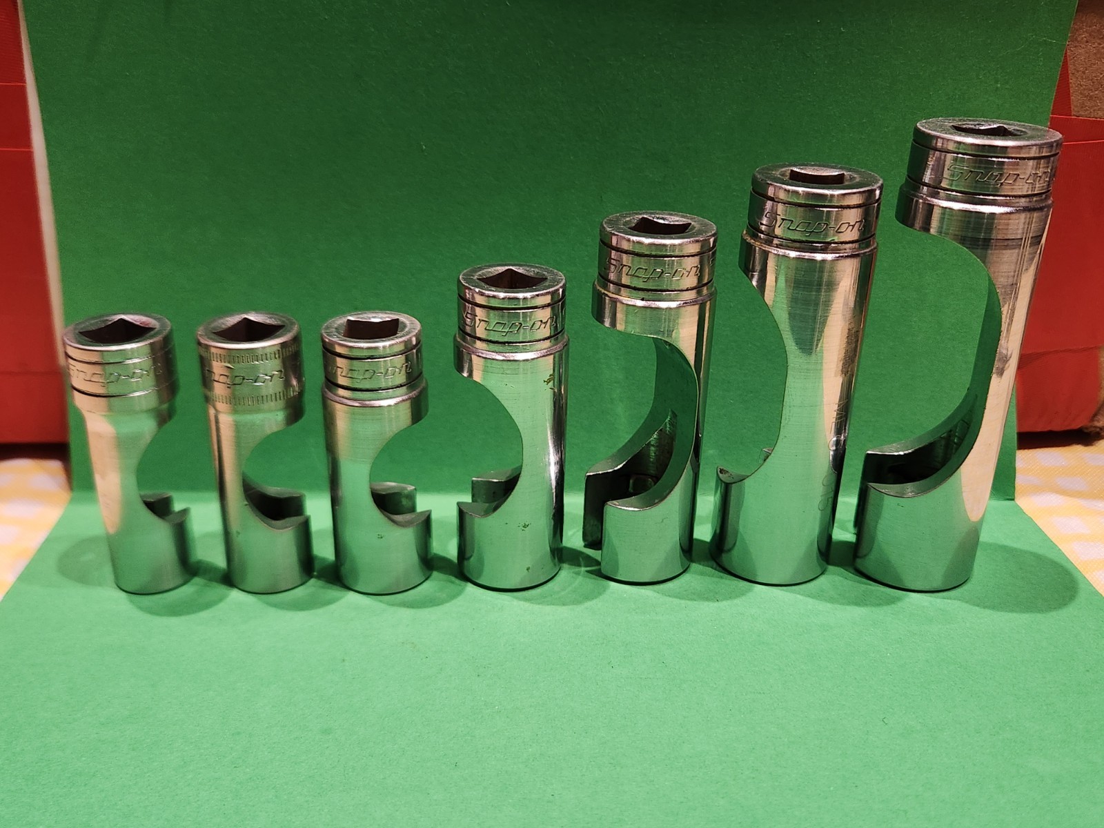 Snap On 7pc 3/8″ Dr. 6-Pt. Deep Flare Nut SAE Socket Set 3/8″-3/4″ 207FRX READ
