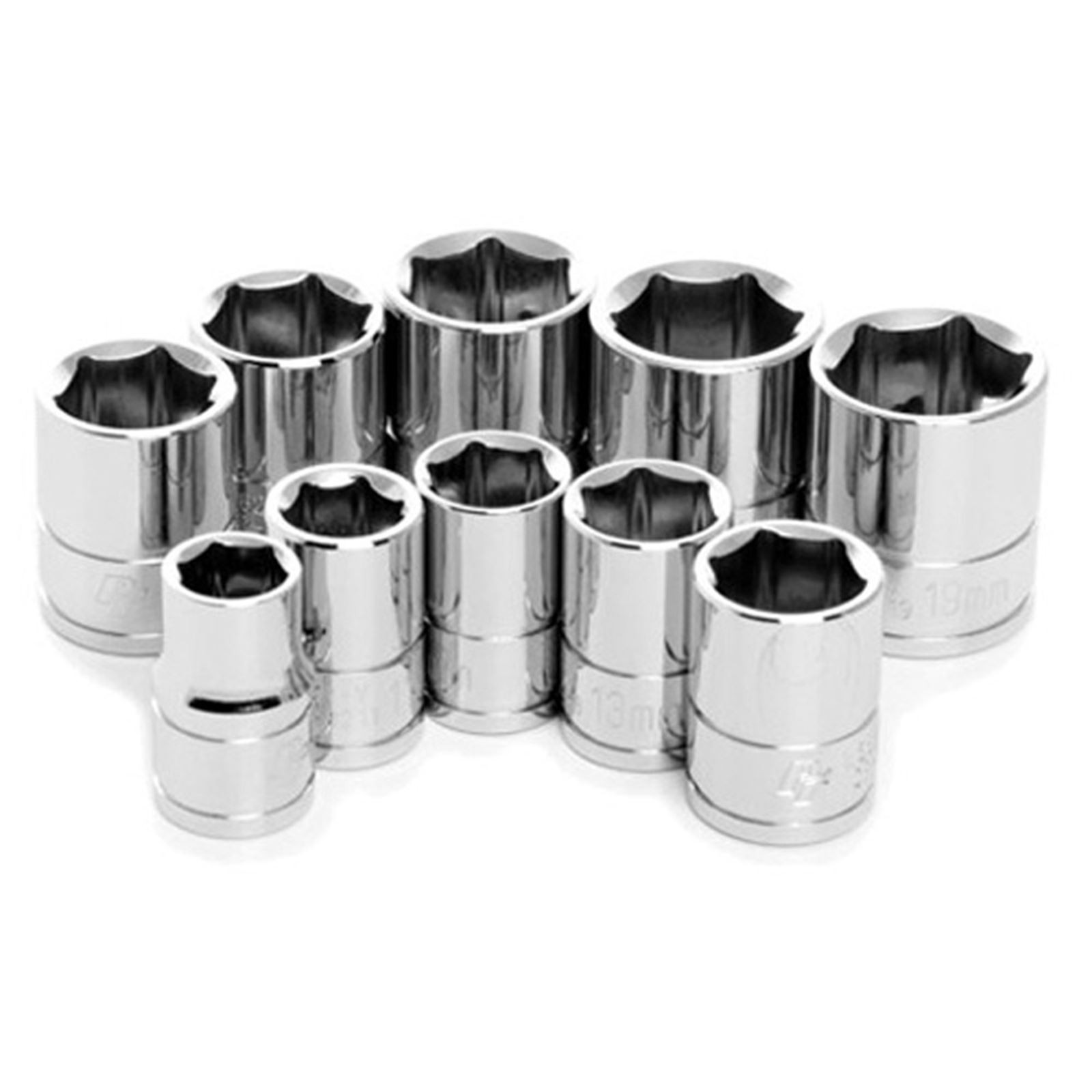Performance Tool 3/8″ DR Met Socket Set – 10-Piece W38202
