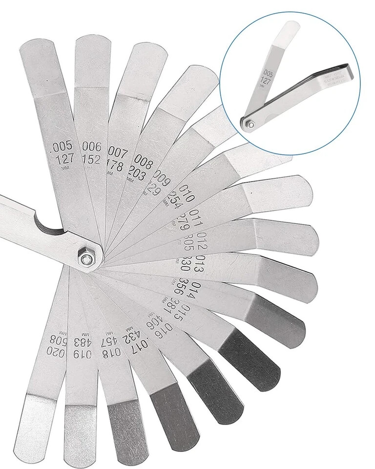 Feeler Gauges – 32 Blades Gauge Set Stainless Steel Dual Marked…