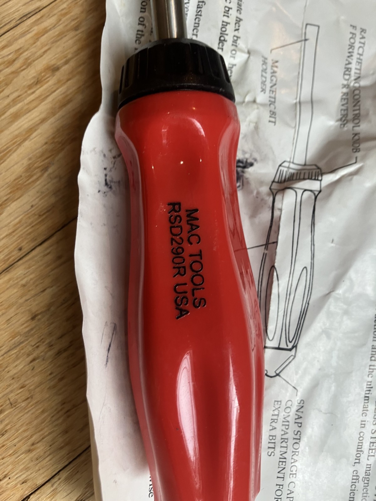 Mac Tools Ratcheting Screwdriver RSD-290R (Barely Used)