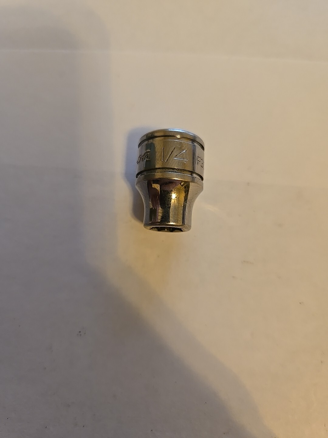 Snap On 3/8″ Drive 1/4″ 8PT SAE Chrome Double Square Socket F308