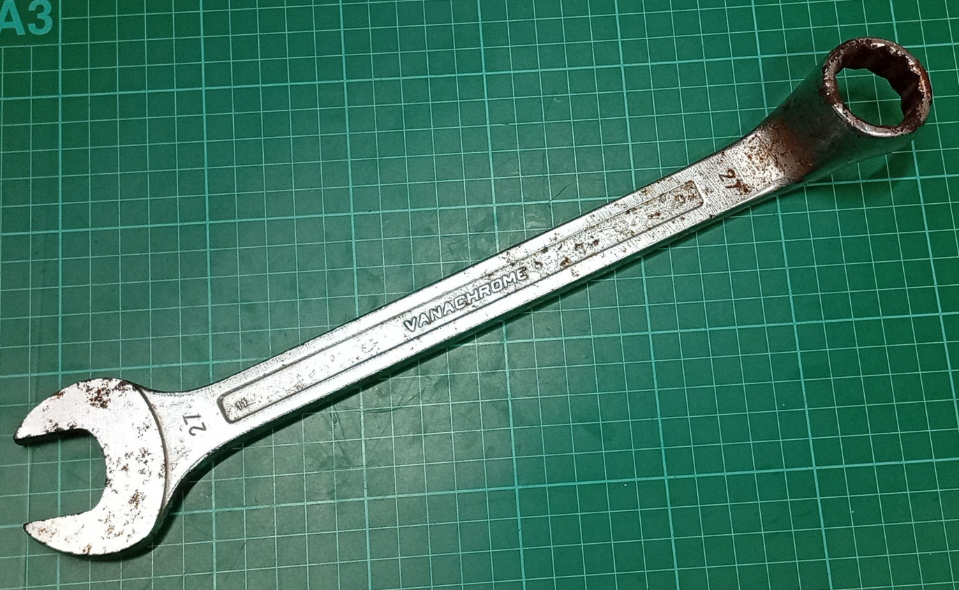 Vintage Facom Vanachrome No41, 27mm Offset Combination Spanner, Made In France