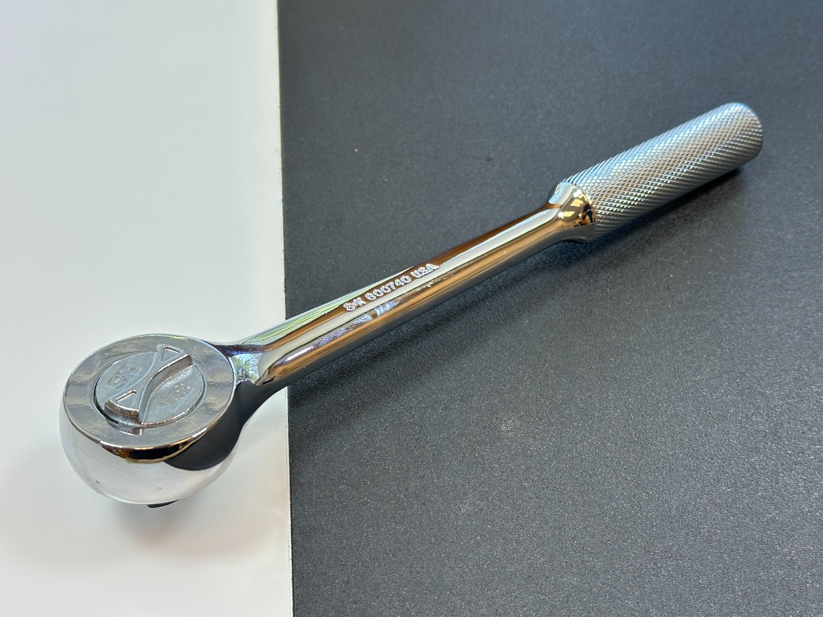🇺🇸 NEW SK Professional Tools USA 1/2″ Drive Full Polish Knurled Grip Ratchet