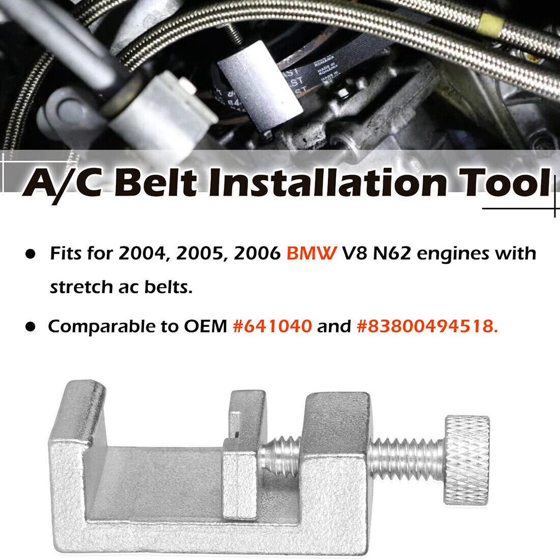 For CTA Tools 3458 BMW A/C Stretch Belt Installation Tool 641040 8380049451 3458
