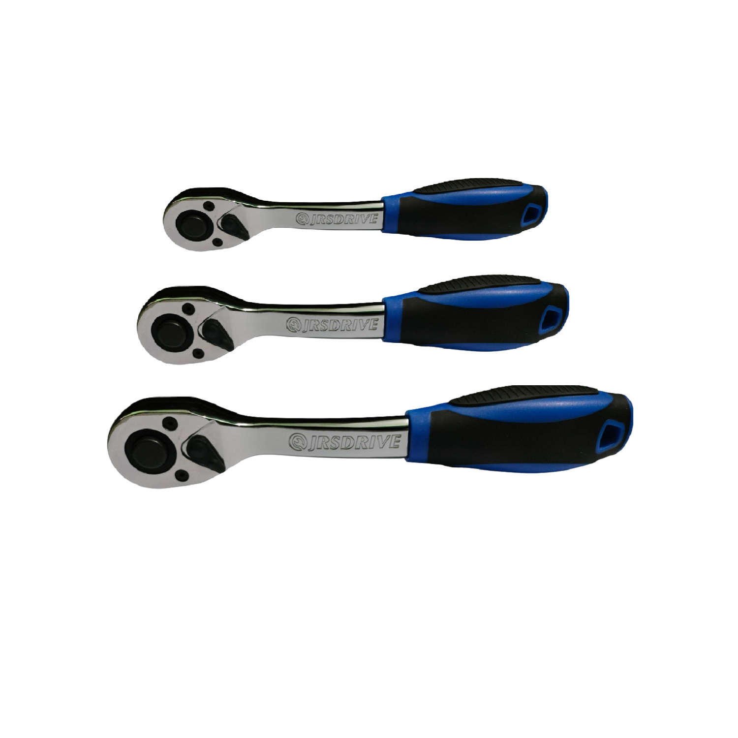 Jrsdrive Ratchet Handle set of 3 pcs, Reversible 72 Teeth CRV, Dual Color Grip