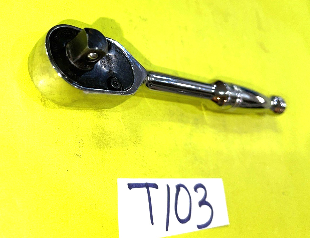 SNAP-ON TOOLS 3/8 DRIVE 7-1/2 INCH CHROME 80TOOTH RATCHET F80 SHIPPED FREE IN US