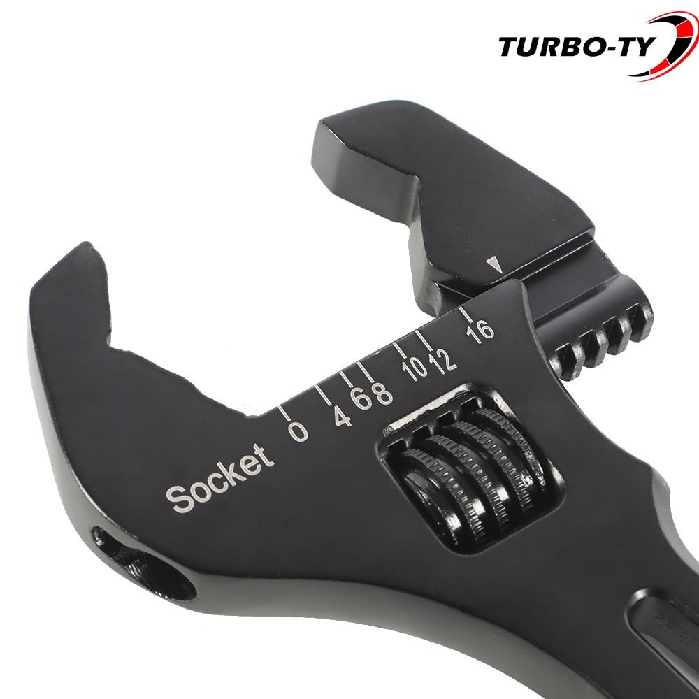 3AN-16AN Adjustable Wrench Black Aluminum Tool Spanner for Hose End Fitting