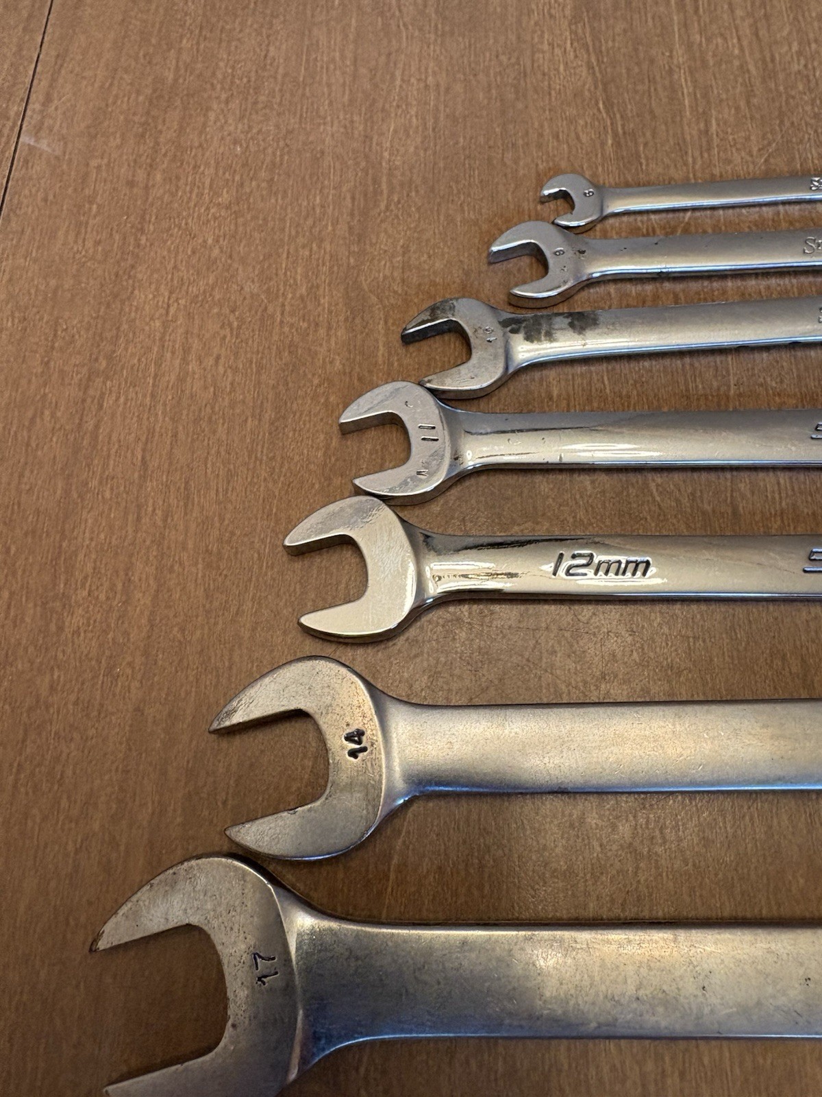 7pc. Snap On Metric 12pt. Combination Wrench Set OEXM 6,9,10,11,12,14,17MM