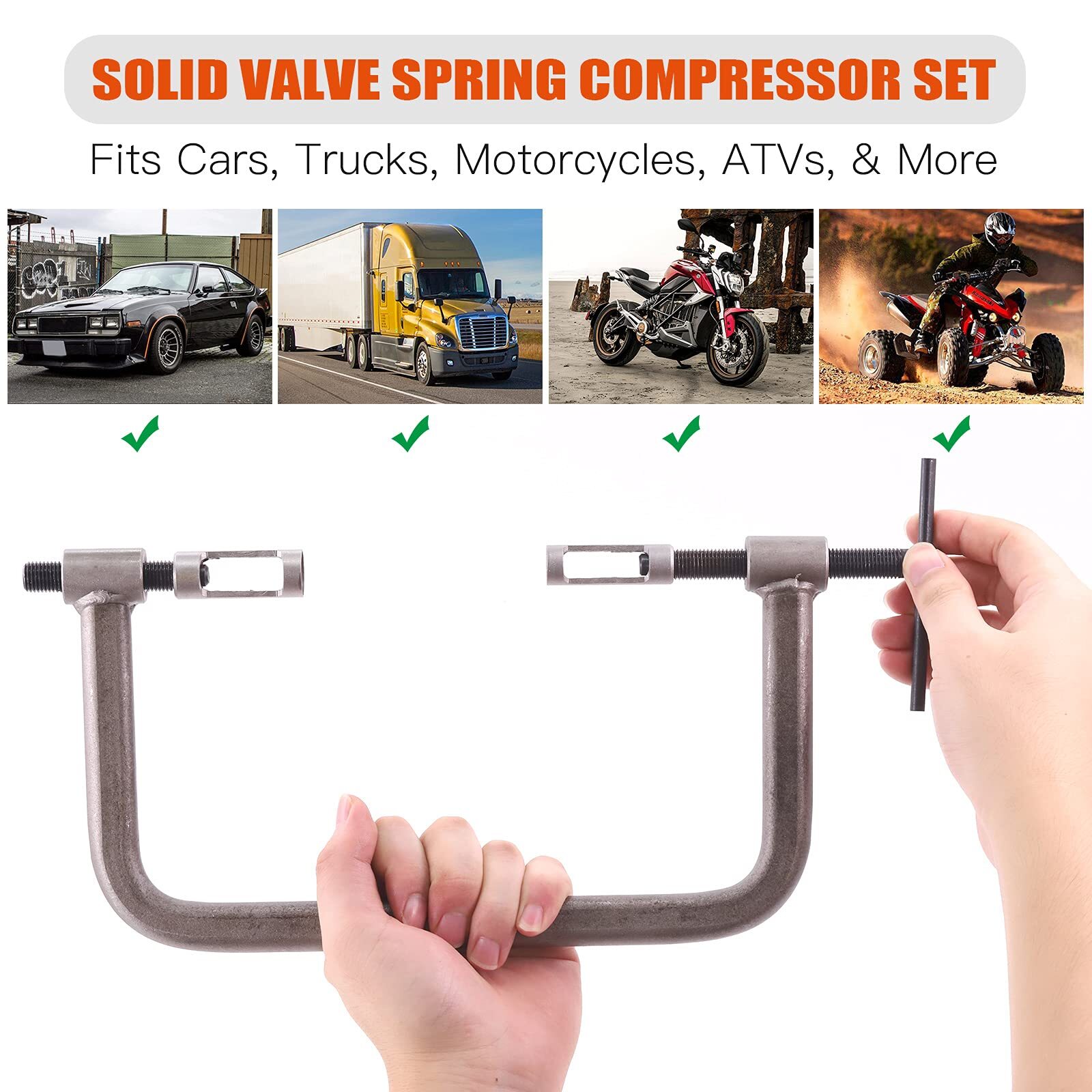 12Pcs Valve Spring Compressor with Valve Lapper Set Auto Compression C-Clamp …
