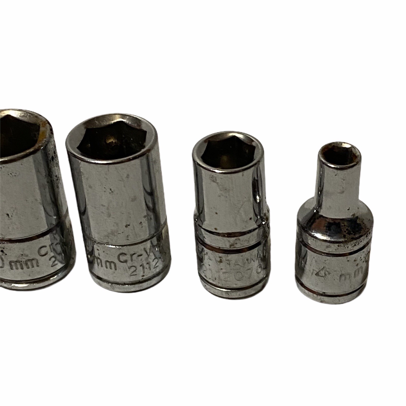 Metric CR-V 6 Point Sockets 11mm 10mm 9 7 4 19 Vintage