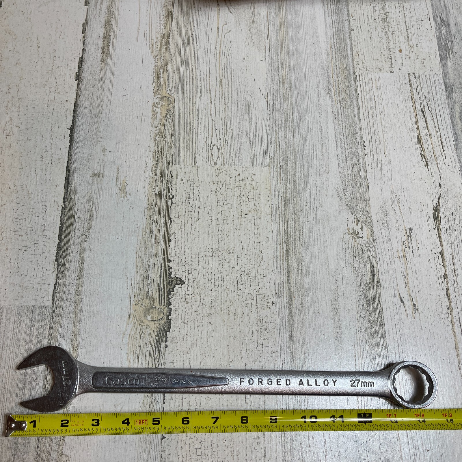 VINTAGE EASCO 27MM COMBINATION WRENCH 63627 CLASSIC HAND TOOL FORGED ALLOY
