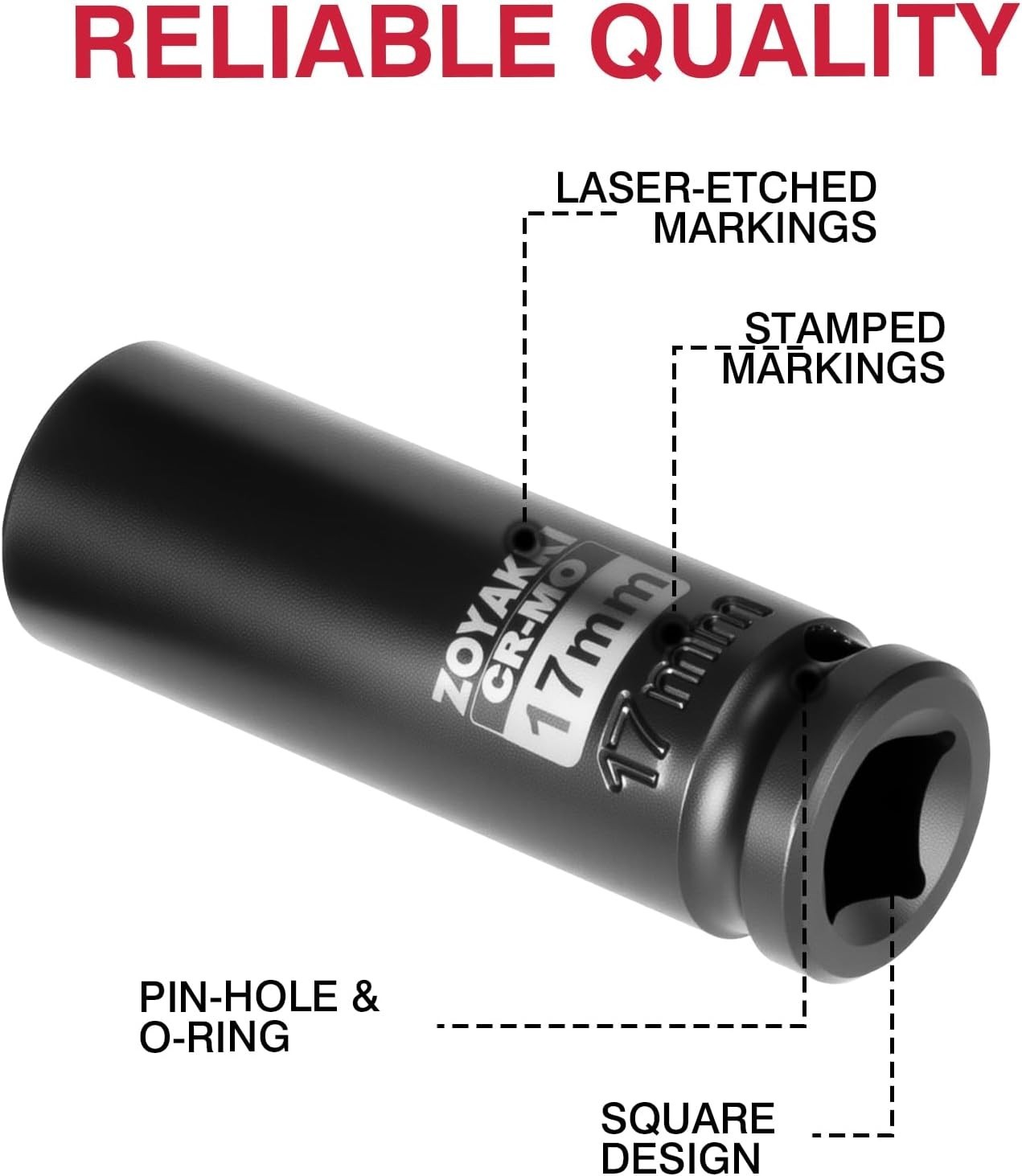 Drive 6PT Deep Cr-Mo Black Corrosion Resistant Axle Remover