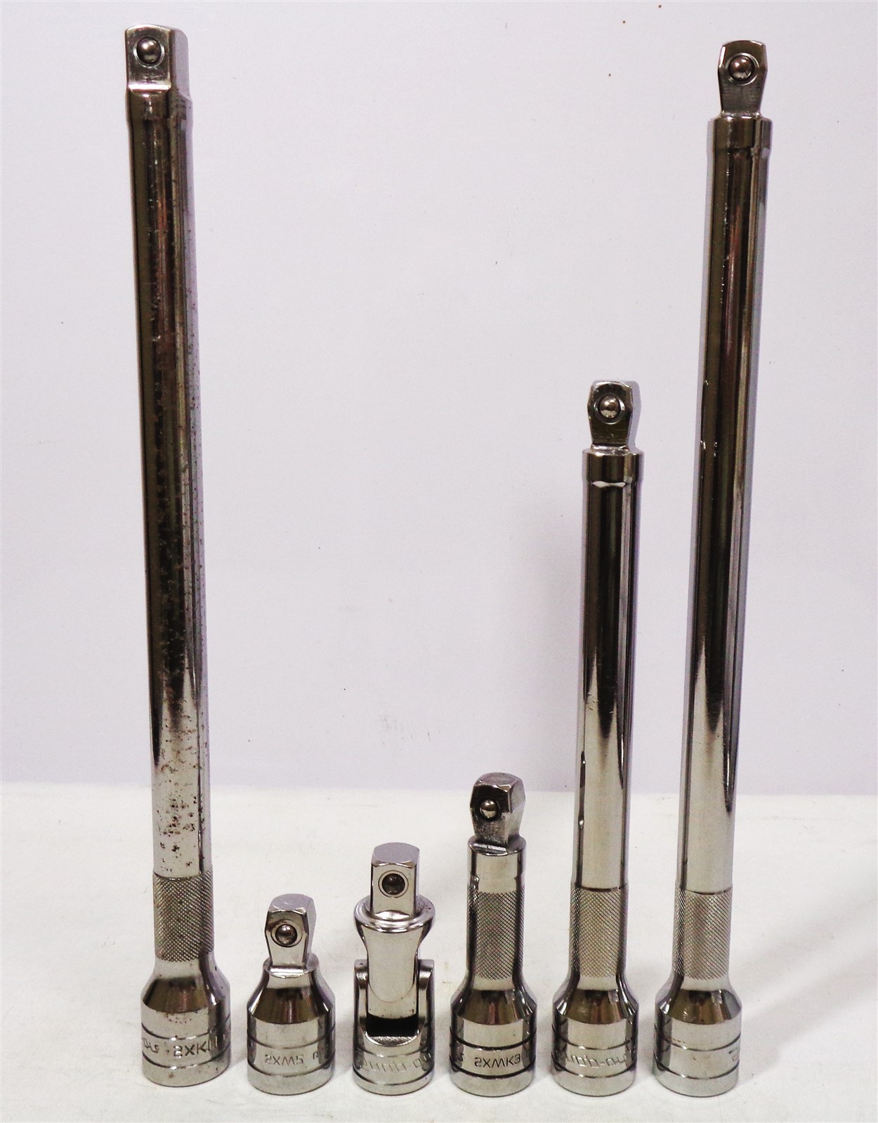 Snap-on ~ 6pc 1/2″ Drive ~ Knurled Socket Extension Lot ~ Wobble & Standard