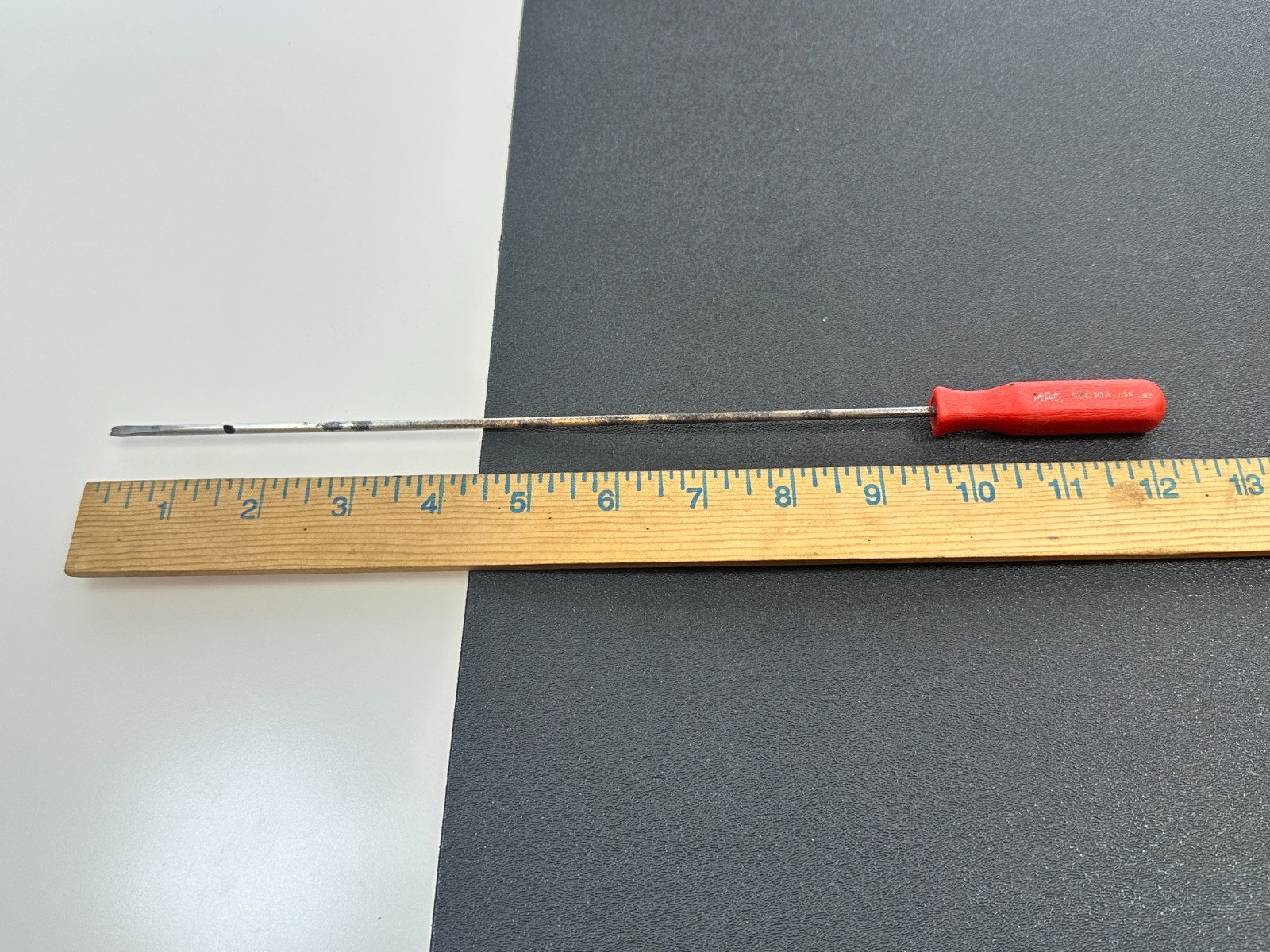 MAC Tools USA SDD10A Red Hard Handle 12″ Overall Length Flat Slotted Screwdriver