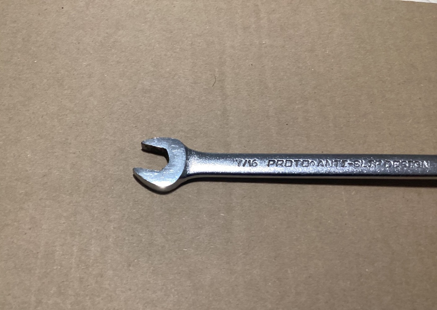 Proto Anti-Slip 7/16” Combination End Wrench, 1214 ASD, USA