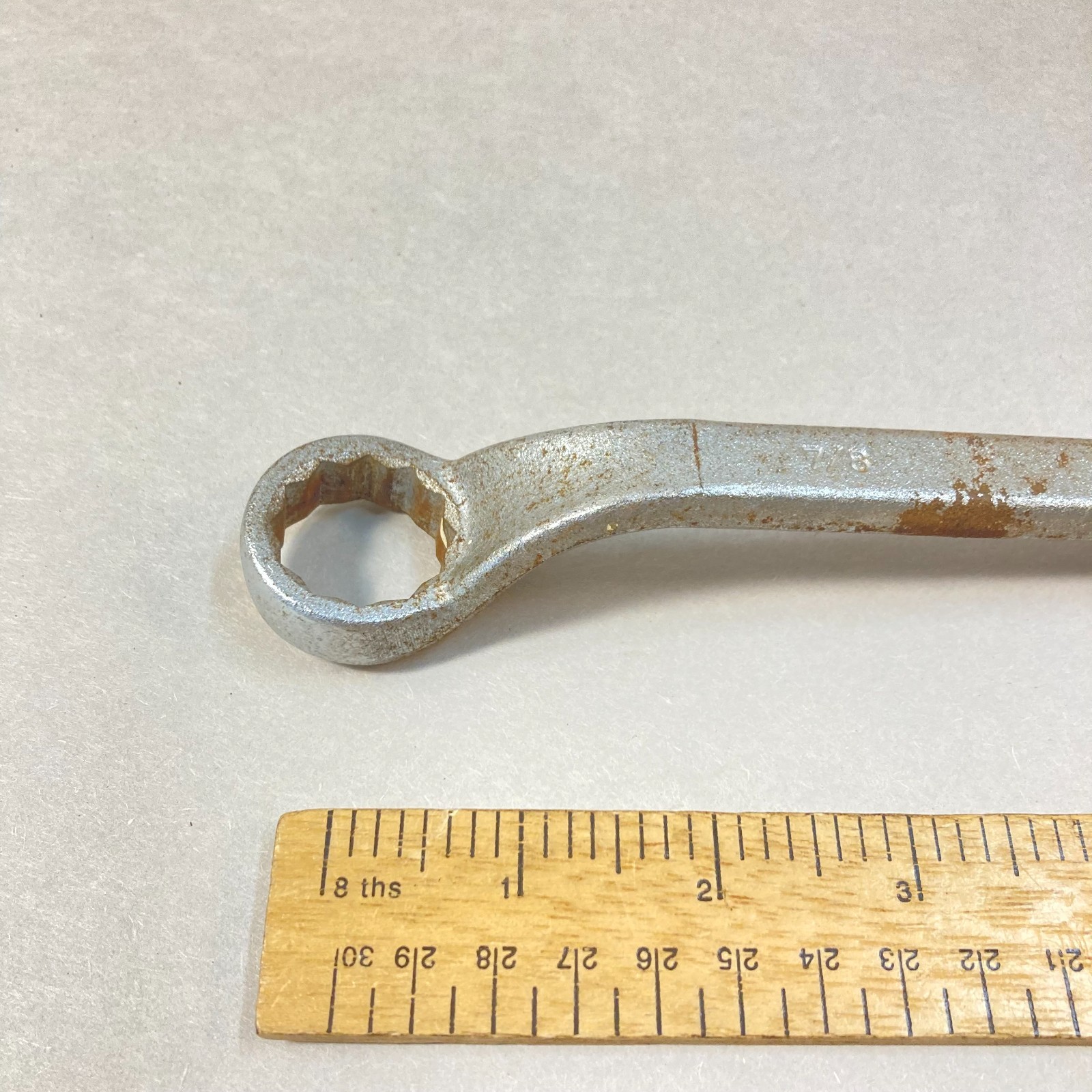 Billings Life-Time Closed End Wrench 7/8″-13/16″ Long Reach Offset #L-8737-B USA