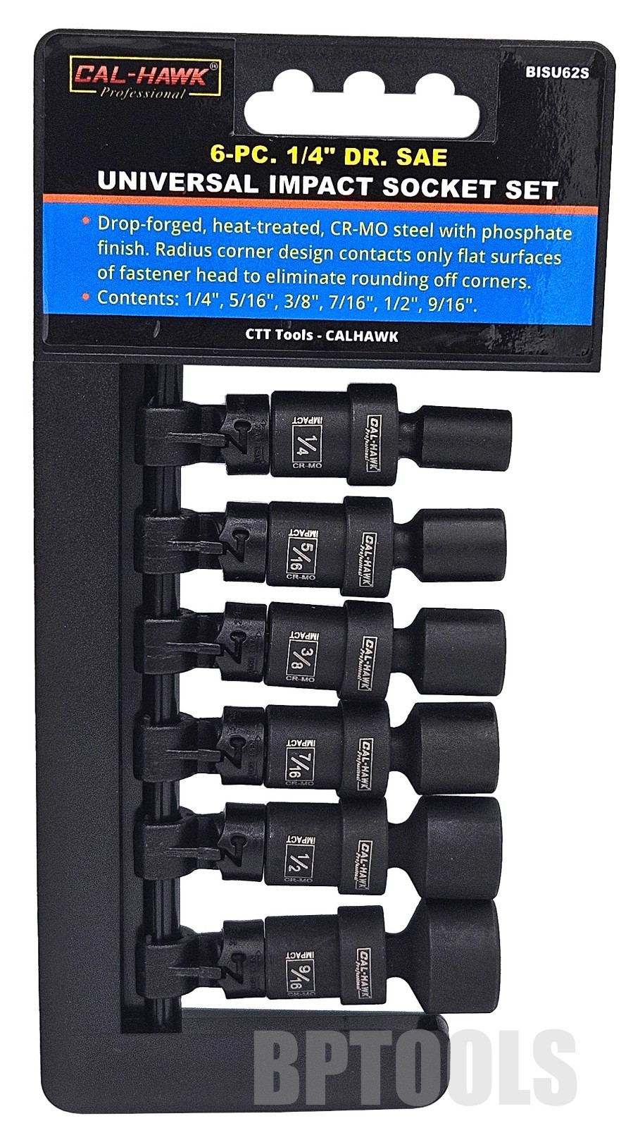 18pc 1/4″ DRIVE UNIVERSAL BALL SWIVEL DEEP IMPACT SOCKET SET SAE & METRIC